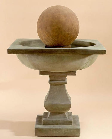 Lunara Outdoor Cast Stone Garden Fountain Fountain Tuscan